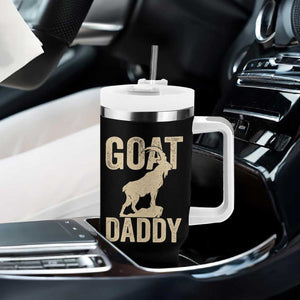 Goat Daddy Tumbler With Handle Funny Goat Father Vintage TS11 Print Your Wear