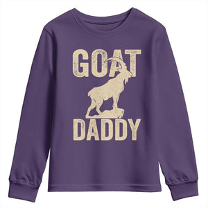 Goat Daddy Youth Sweatshirt Funny Goat Father Vintage TS11 Purple Print Your Wear