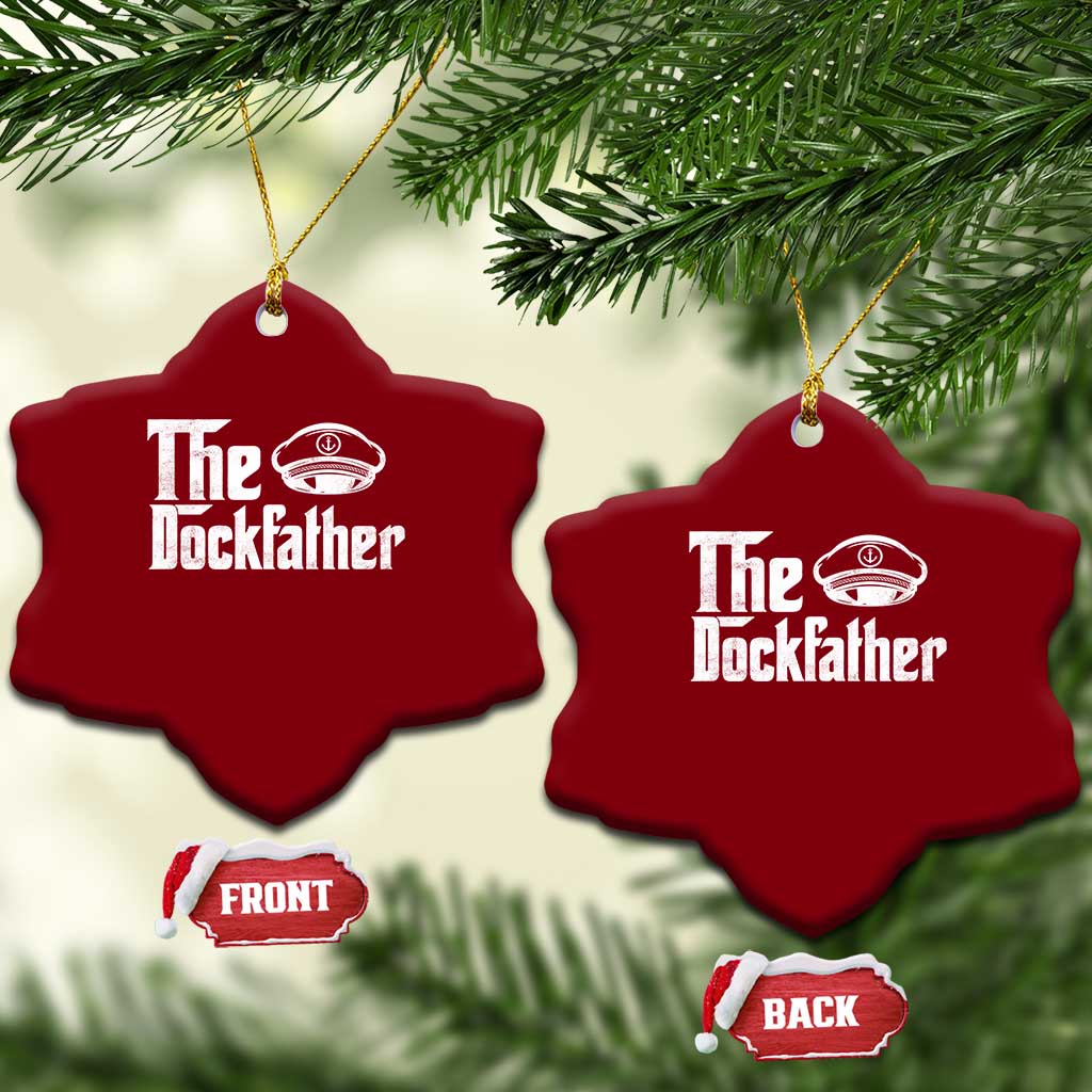 The Dockfather Ceramic Ornament Funny Boat Captain Dad Boating Humor Father's Day TS11 Print Your Wear
