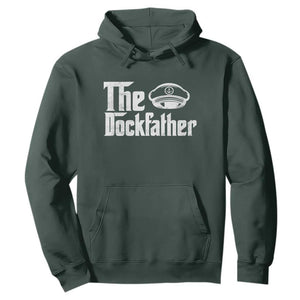 The Dockfather Hoodie Funny Boat Captain Dad Boating Humor Father's Day TS11 Dark Forest Green Print Your Wear