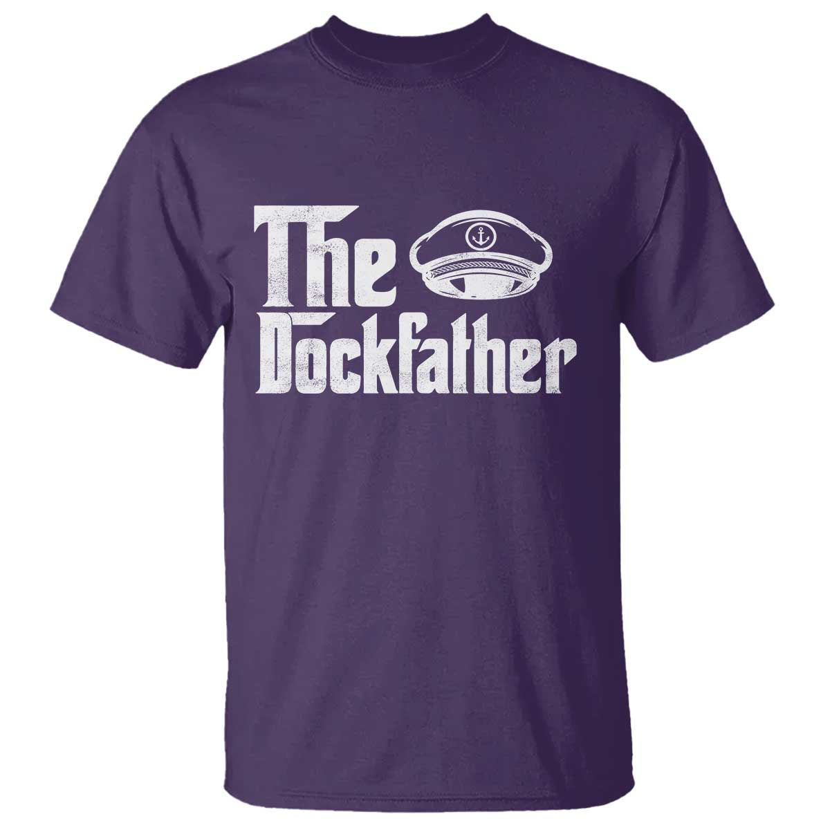 The Dockfather T Shirt Funny Boat Captain Dad Boating Humor Father's Day TS11 Purple Print Your Wear