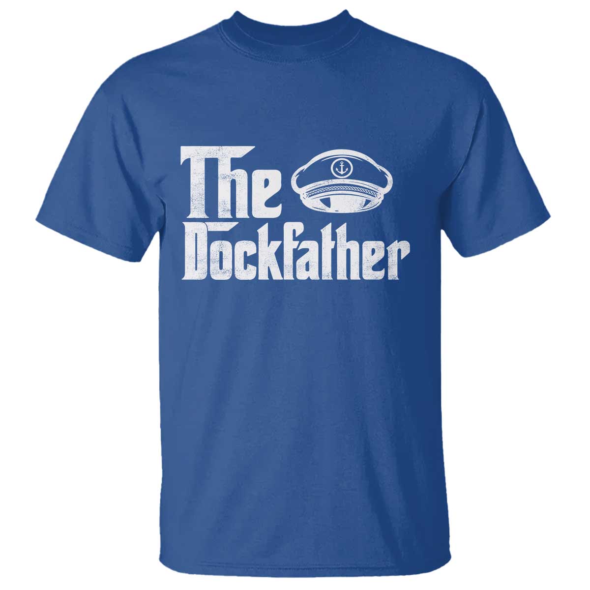 The Dockfather T Shirt Funny Boat Captain Dad Boating Humor Father's Day TS11 Royal Blue Print Your Wear