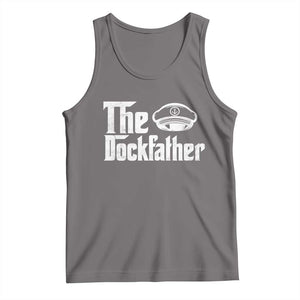 The Dockfather Tank Top Funny Boat Captain Dad Boating Humor Father's Day TS11 Deep Heather Print Your Wear