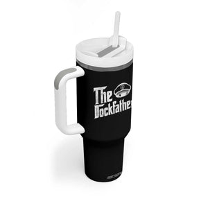 The Dockfather Tumbler With Handle Funny Boat Captain Dad Boating Humor Father's Day TS11 Print Your Wear