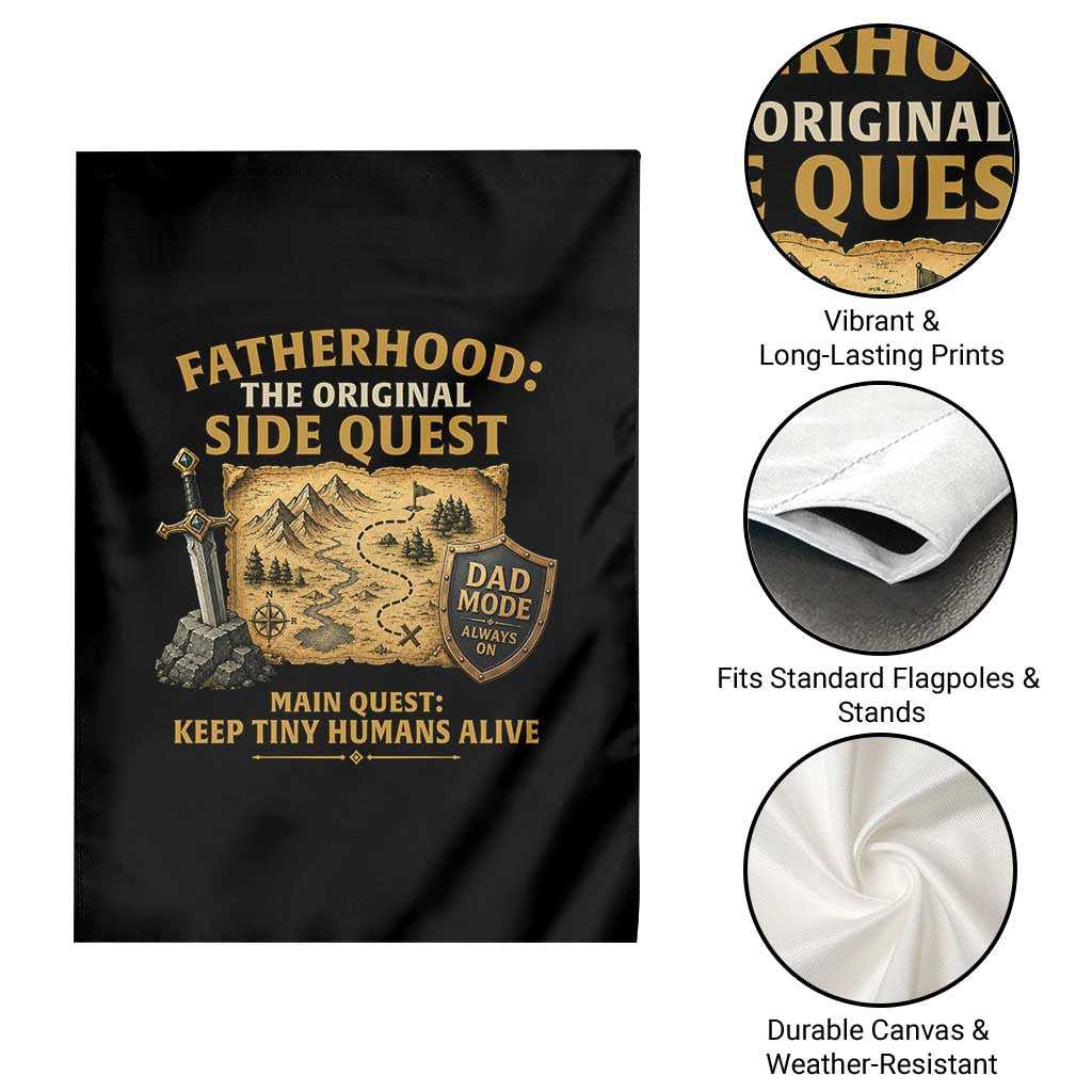 RPG Dad Garden Flag Fatherhood The Original Side Quest Dad Mode D20 Tabletop Games TS11 Print Your Wear