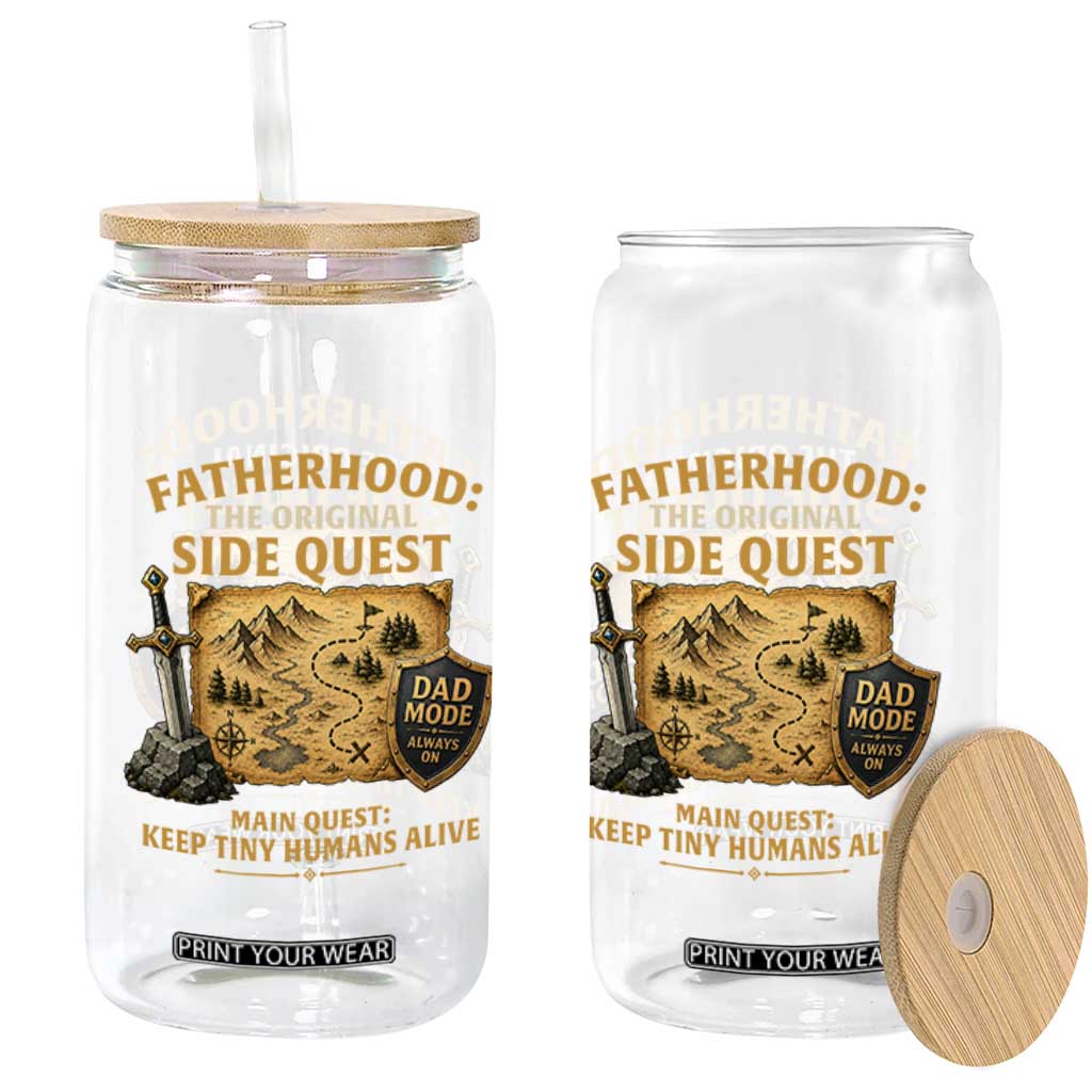 RPG Dad Glass Can Fatherhood The Original Side Quest Dad Mode D20 Tabletop Games TS11 Print Your Wear