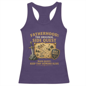 RPG Dad Racerback Tank Top Fatherhood The Original Side Quest Dad Mode D20 Tabletop Games TS11 Purple Print Your Wear