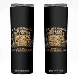 RPG Dad Skinny Tumbler Fatherhood The Original Side Quest Dad Mode D20 Tabletop Games TS11 Black Print Your Wear
