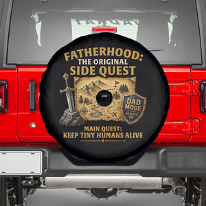 RPG Dad Spare Tire Cover Fatherhood The Original Side Quest Dad Mode D20 Tabletop Games TS11 Black Print Your Wear