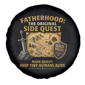 RPG Dad Spare Tire Cover Fatherhood The Original Side Quest Dad Mode D20 Tabletop Games TS11 Print Your Wear
