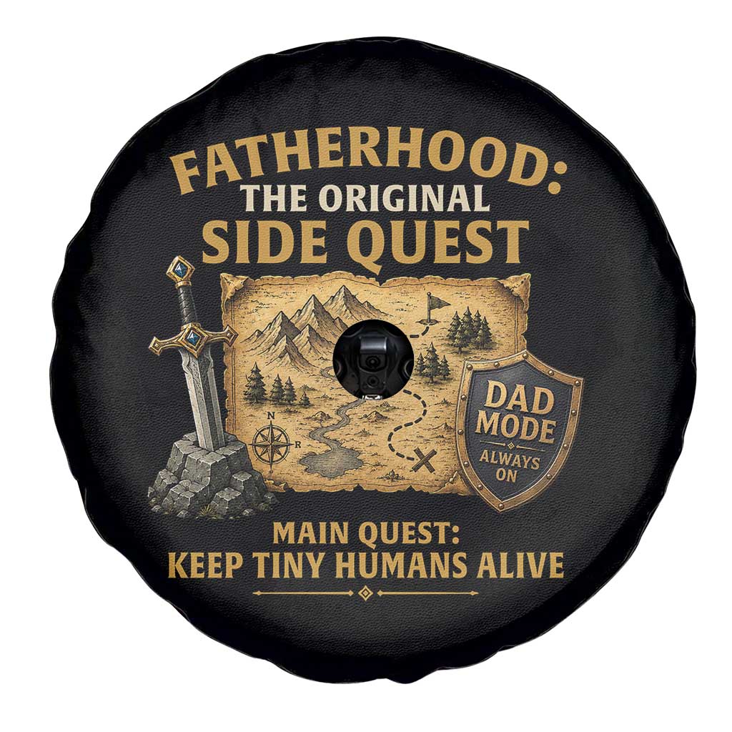 RPG Dad Spare Tire Cover Fatherhood The Original Side Quest Dad Mode D20 Tabletop Games TS11 Print Your Wear