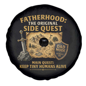 RPG Dad Spare Tire Cover Fatherhood The Original Side Quest Dad Mode D20 Tabletop Games TS11 Print Your Wear