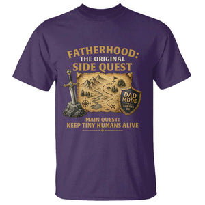 RPG Dad T Shirt Fatherhood The Original Side Quest Dad Mode D20 Tabletop Games TS11 Purple Print Your Wear