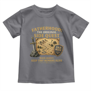 RPG Dad Toddler T Shirt Fatherhood The Original Side Quest Dad Mode D20 Tabletop Games TS11 Charcoal Print Your Wear