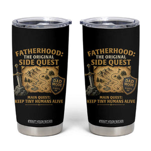 RPG Dad Tumbler Cup Fatherhood The Original Side Quest Dad Mode D20 Tabletop Games TS11 Black Print Your Wear