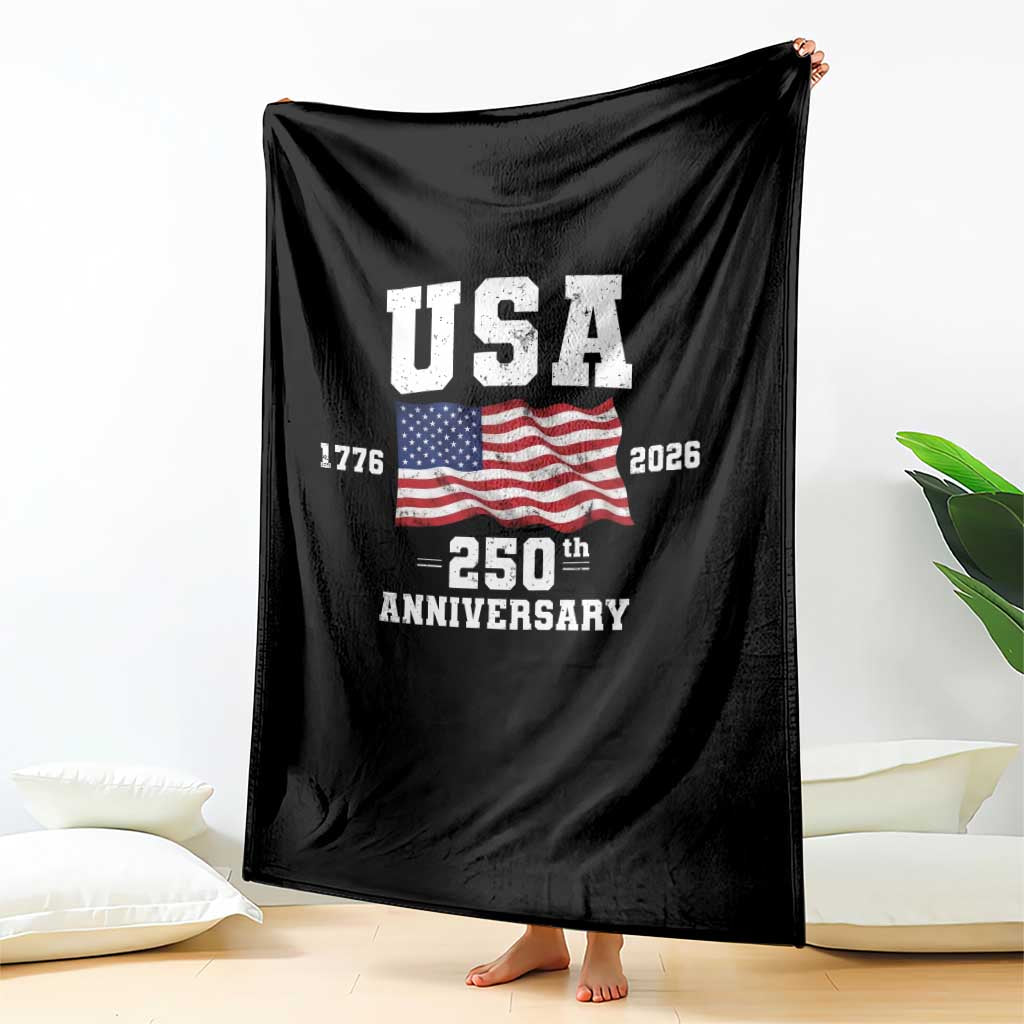 250th Anniversary USA 4th of July America US Flag Patriotic Throw Blanket TS11 Print Your Wear