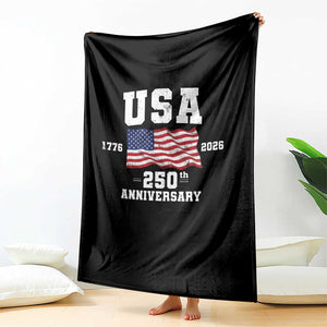 250th Anniversary USA 4th of July America US Flag Patriotic Throw Blanket TS11 Print Your Wear