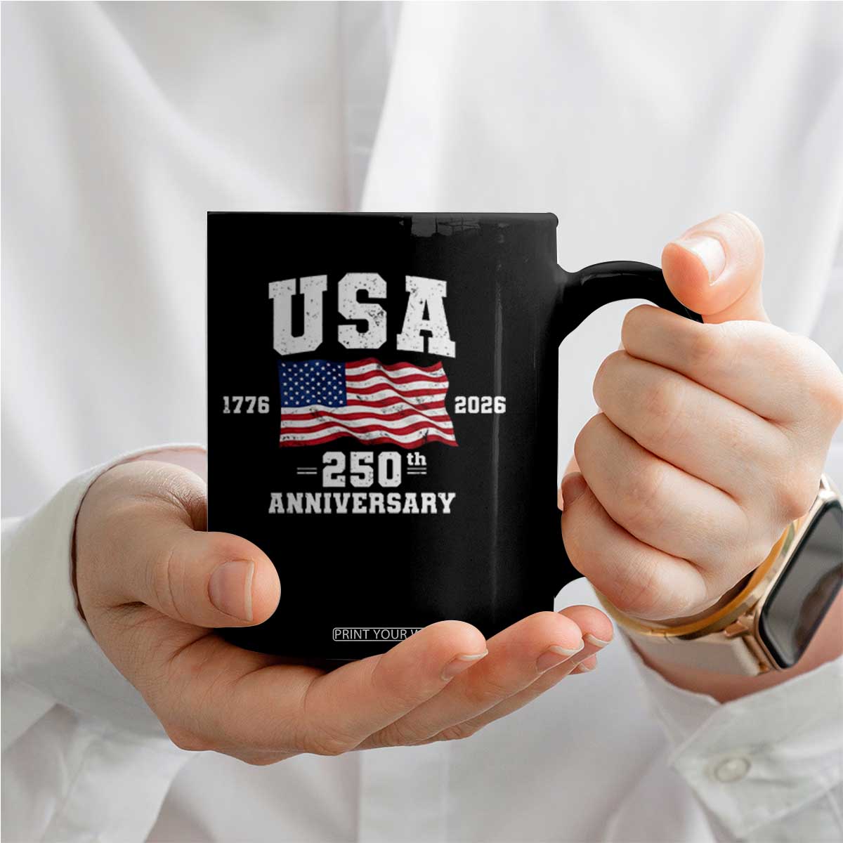 250th Anniversary USA 4th of July America US Flag Patriotic Coffee Mug TS11 Print Your Wear