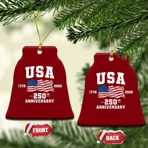 250th Anniversary USA 4th of July America US Flag Patriotic Ceramic Ornament TS11 Print Your Wear