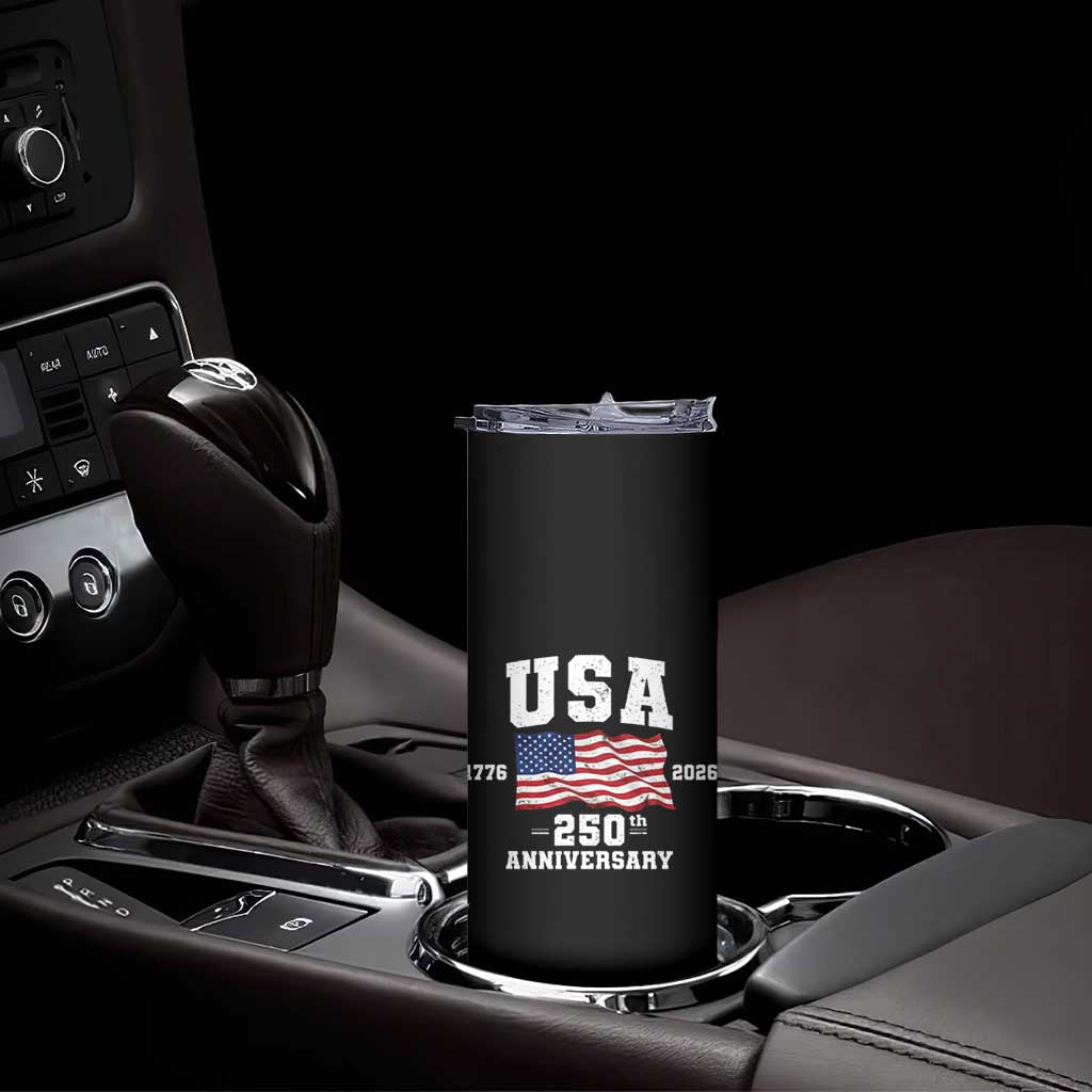 250th Anniversary USA 4th of July America US Flag Patriotic Skinny Tumbler TS11 Print Your Wear