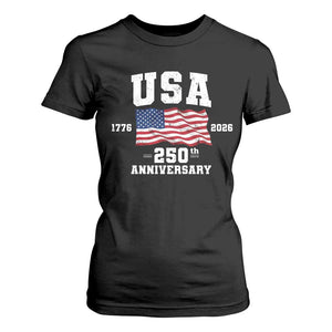 250th Anniversary USA 4th of July America US Flag Patriotic T Shirt For Women TS11 Black Print Your Wear