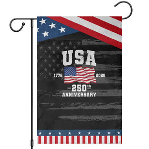 250th Anniversary USA 4th of July America US Flag Patriotic Patriotic Garden Flag TS11 Distressed Black Blue Print Your Wear