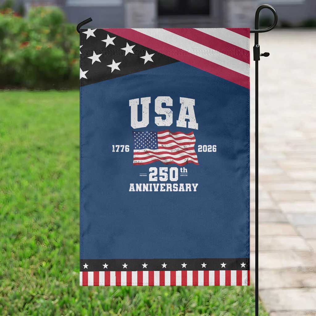 250th Anniversary USA 4th of July America US Flag Patriotic Patriotic Garden Flag TS11 Classic Blue Black Print Your Wear