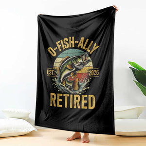 Fishing Retirement Throw Blanket O Fish Ally Retired 2026 Fisherman Gifts TS11 Print Your Wear