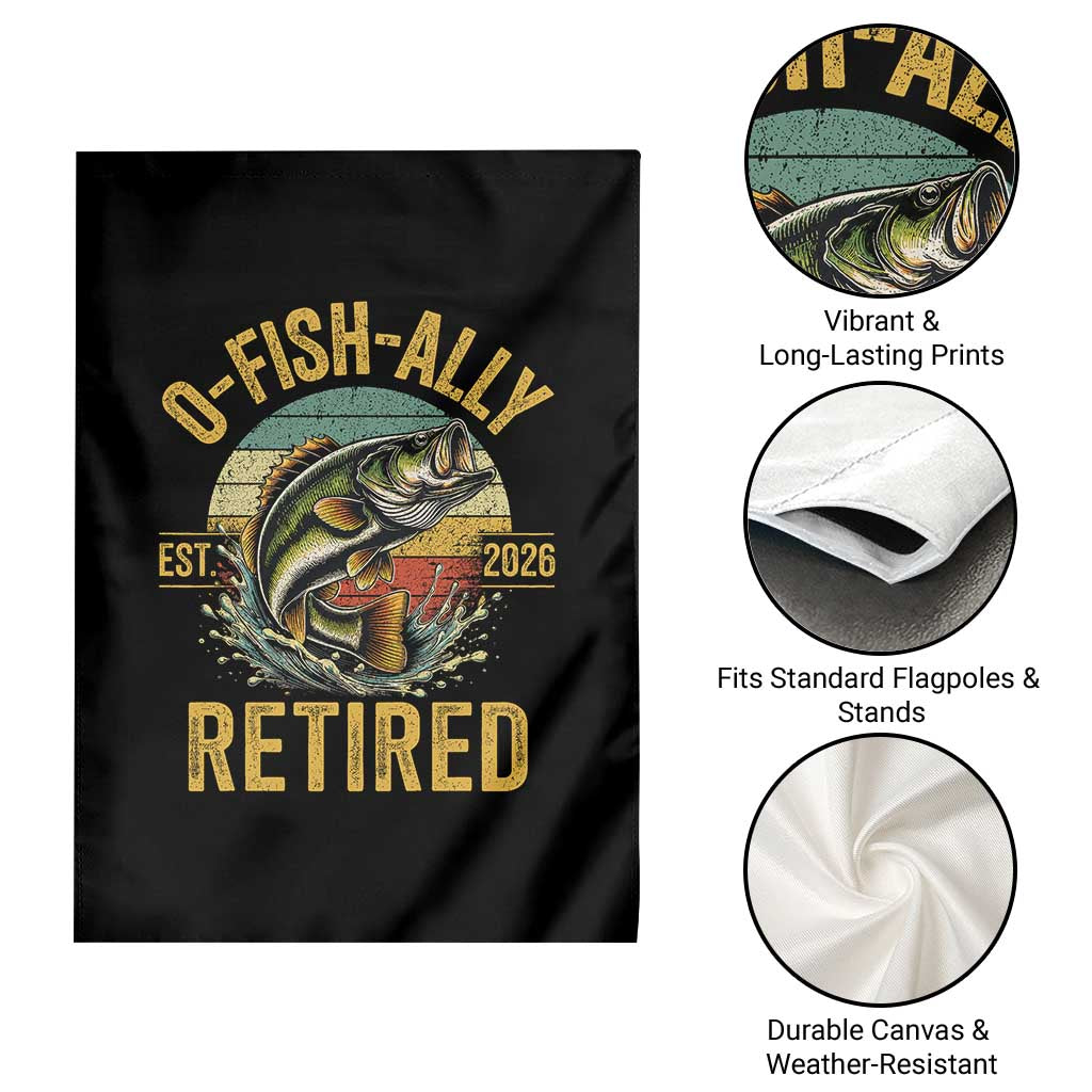 Fishing Retirement Garden Flag O Fish Ally Retired 2026 Fisherman Gifts TS11 Print Your Wear