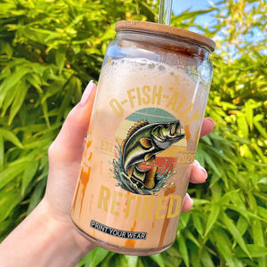 Fishing Retirement Glass Can O Fish Ally Retired 2026 Fisherman Gifts TS11 Black Print Your Wear