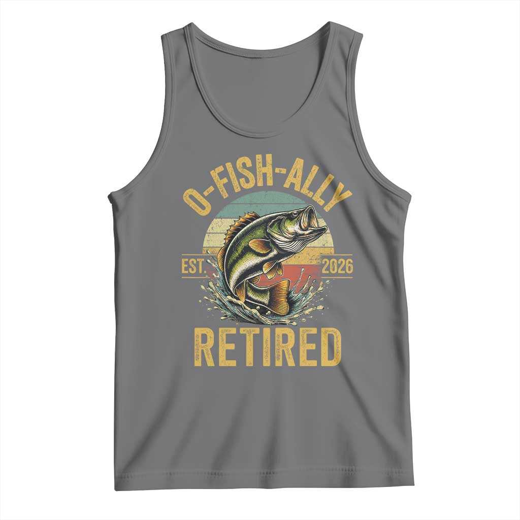 Fishing Retirement Tank Top O Fish Ally Retired 2026 Fisherman Gifts TS11 Black Heather Print Your Wear