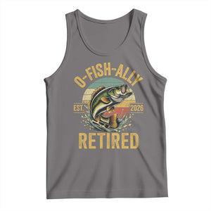 Fishing Retirement Tank Top O Fish Ally Retired 2026 Fisherman Gifts TS11 Deep Heather Print Your Wear