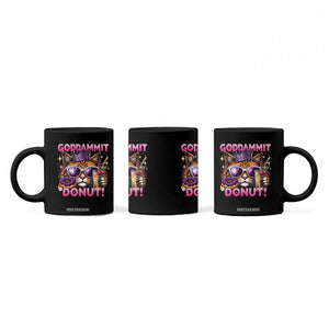 Funny Goddammit Cat Princess Meme Coffee Mug Cartoon Style