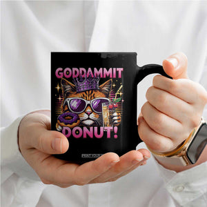 Funny Goddammit Cat Princess Meme Coffee Mug Cartoon Style