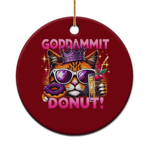 Funny Goddammit Cat Princess Meme Ceramic Ornament Cartoon Style TS11 1pc Red Print Your Wear