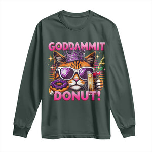 Funny Goddammit Cat Princess Meme Long Sleeve Shirt Cartoon Style