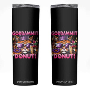 Funny Goddammit Cat Princess Meme Skinny Tumbler Cartoon Style TS11 Black Print Your Wear