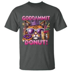 Funny Goddammit Cat Princess Meme T Shirt Cartoon Style TS11 Dark Heather Print Your Wear