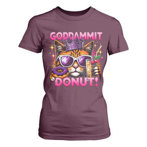 Funny Goddammit Cat Princess Meme T Shirt For Women Cartoon Style