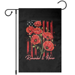 Remember And Honor Memorial Day Garden Flag Red Poppy Flowers TS11 Black Print Your Wear