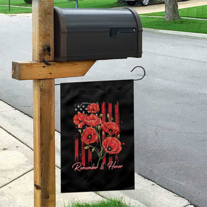Remember And Honor Memorial Day Garden Flag Red Poppy Flowers TS11 Print Your Wear