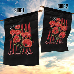 Remember And Honor Memorial Day Garden Flag Red Poppy Flowers TS11 Print Your Wear
