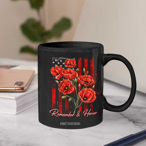 Remember And Honor Memorial Day Coffee Mug Red Poppy Flowers TS11 Print Your Wear