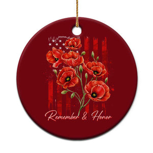 Remember And Honor Memorial Day Ceramic Ornament Red Poppy Flowers TS11 1pc Red Print Your Wear