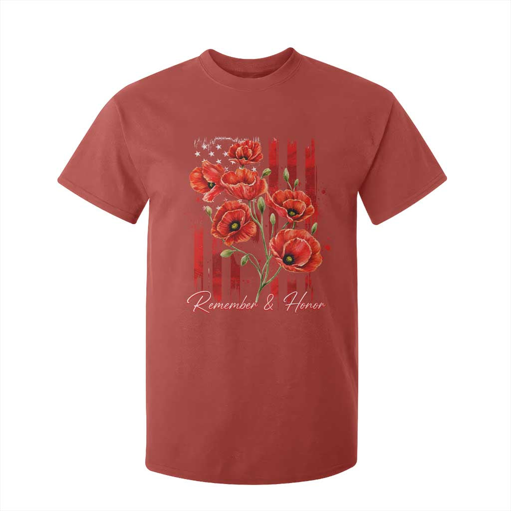 Remember And Honor Memorial Day T Shirt For Kid Red Poppy Flowers TS11 Red Print Your Wear