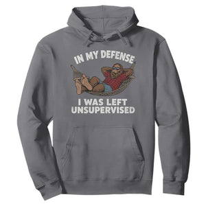 In My Defense I Was Left Unsupervised Funny Bigfoot Hoodie