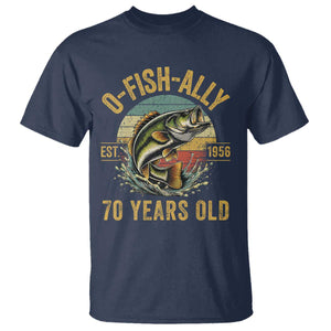 Fishing 70th Birthday T Shirt O Fish Ally 70 Years Old Fisherman Gifts TS11 Navy Print Your Wear