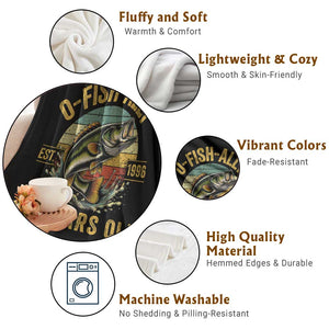 Fishing 30th Birthday Throw Blanket O Fish Ally 30 Years Old Fisherman Gifts TS11 Print Your Wear