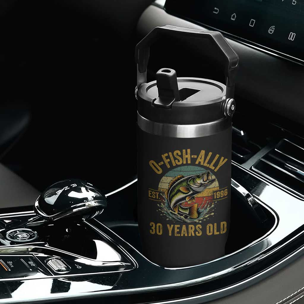 Fishing 30th Birthday Flip Straw Tumbler O Fish Ally 30 Years Old Fisherman Gifts TS11 Print Your Wear