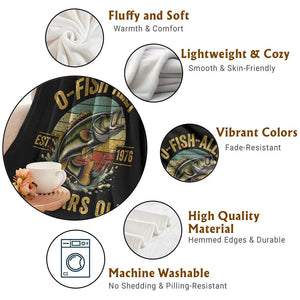 Fishing 50th Birthday Throw Blanket O Fish Ally 50 Years Old Fisherman Gifts TS11 Print Your Wear